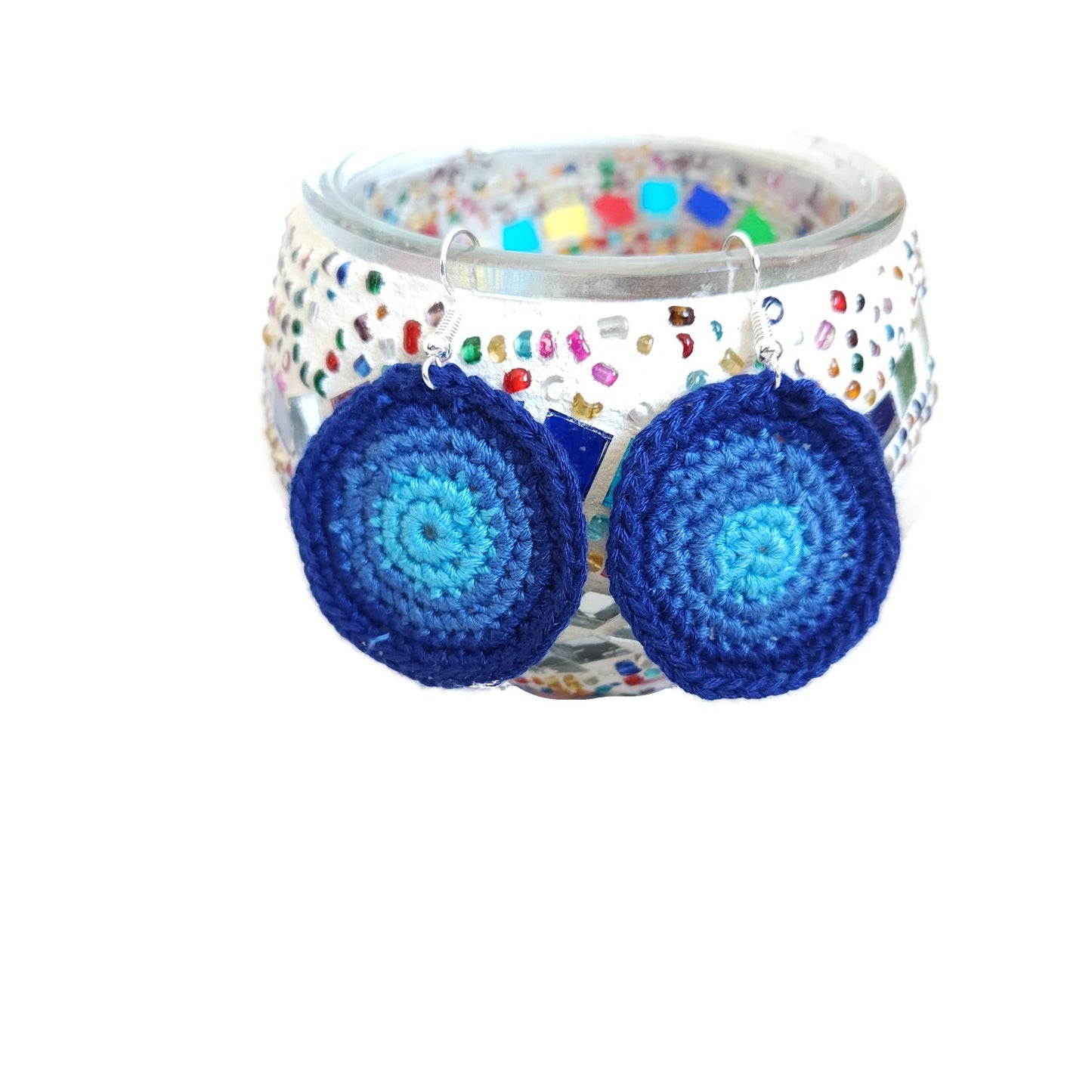 blue-color-circle-multi-shade-thread-earrings