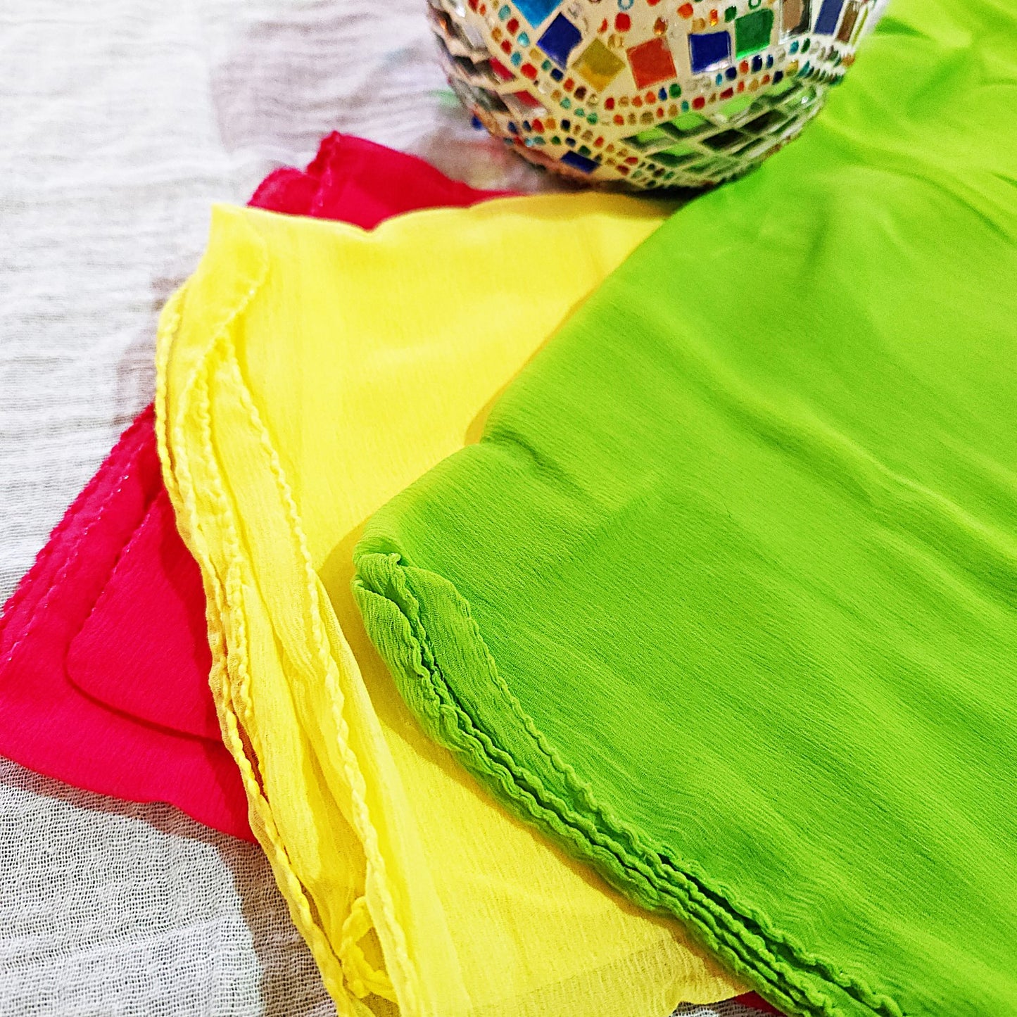 chiffon-duppatta-set-lime-green-light-yellow-and-magenta
