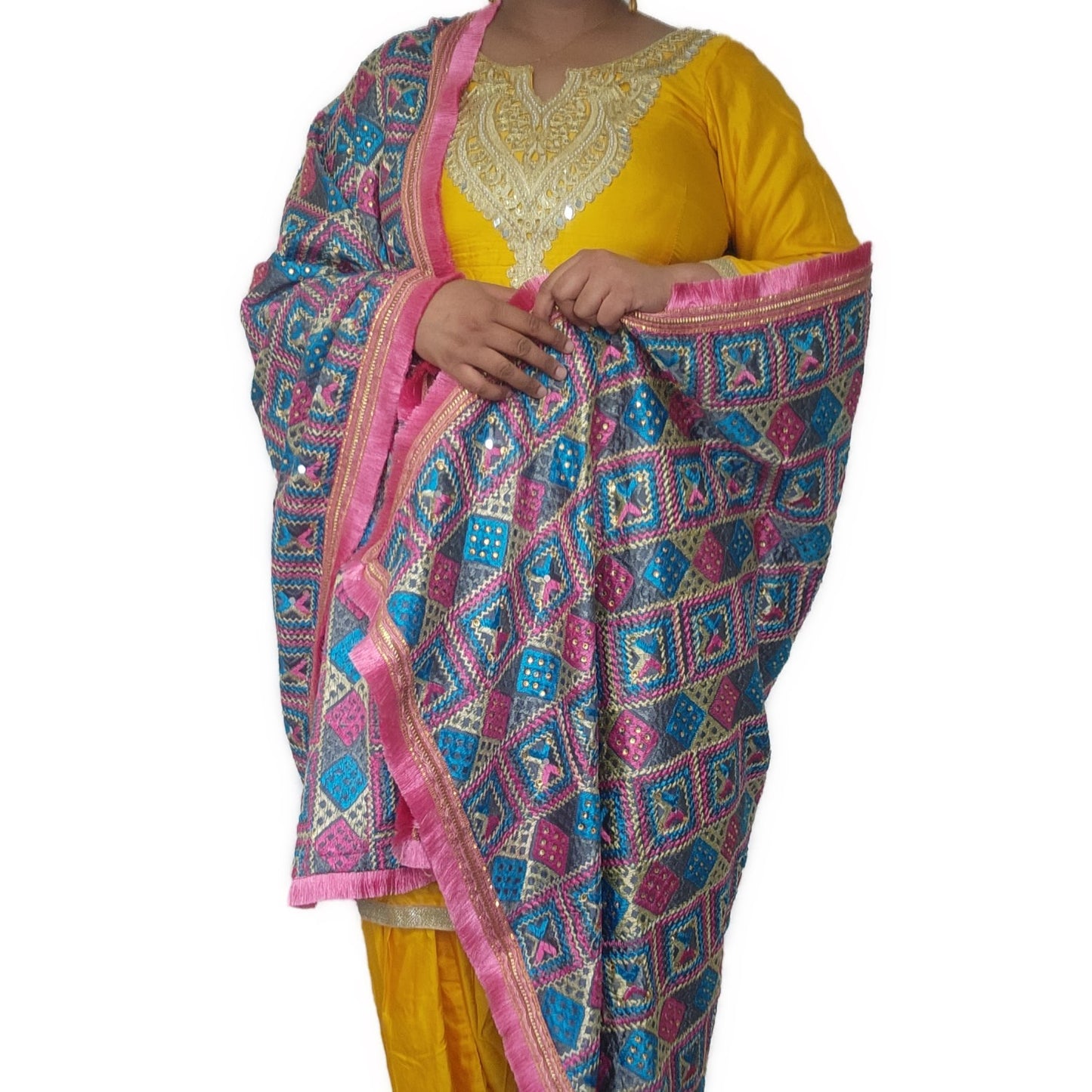 veerzara-phulkari-grey-background-and-pink-border