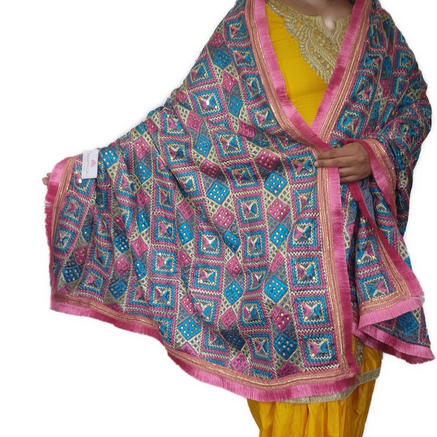 veerzara-phulkari-grey-background-and-pink-border