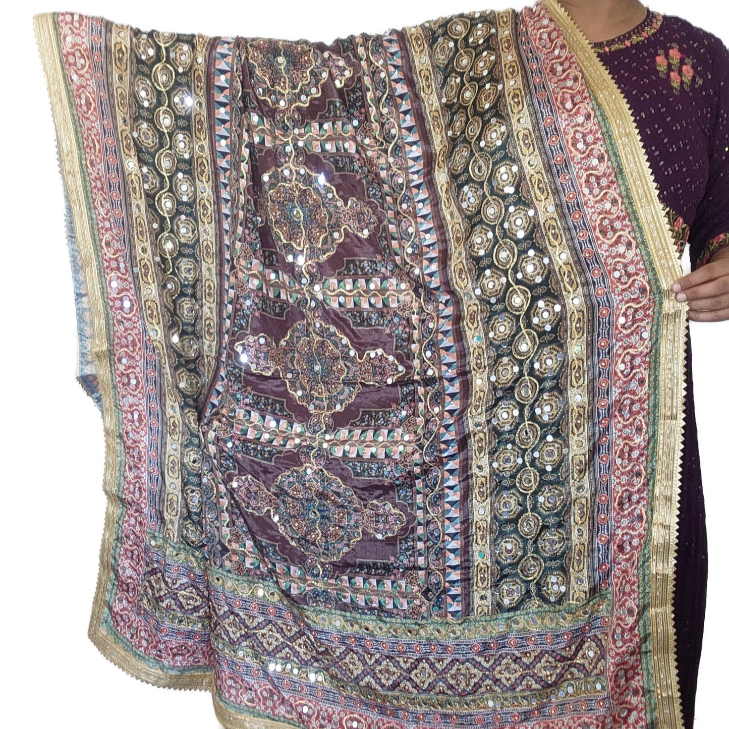 pakistani-silk-duppatta-heavy-eggplant-color