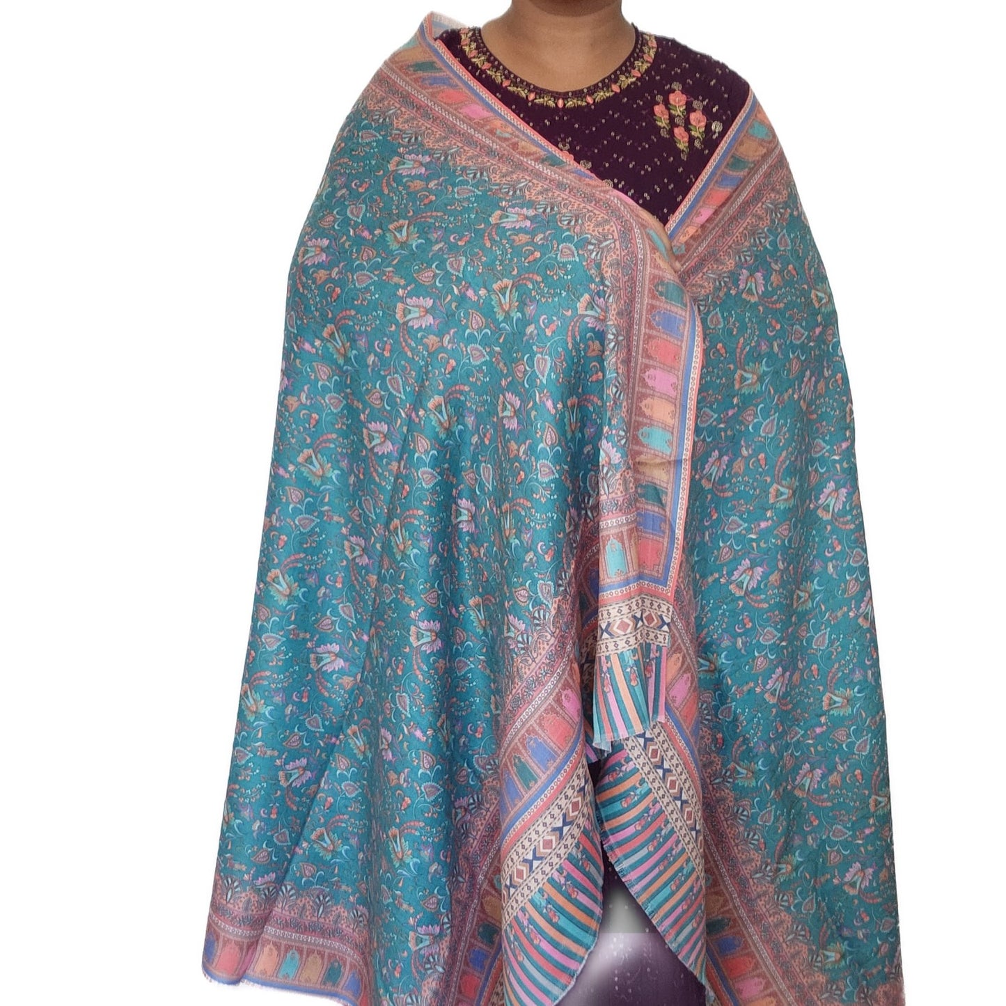pure-wool-ocean-blue-floral-design-with-lines-on-border