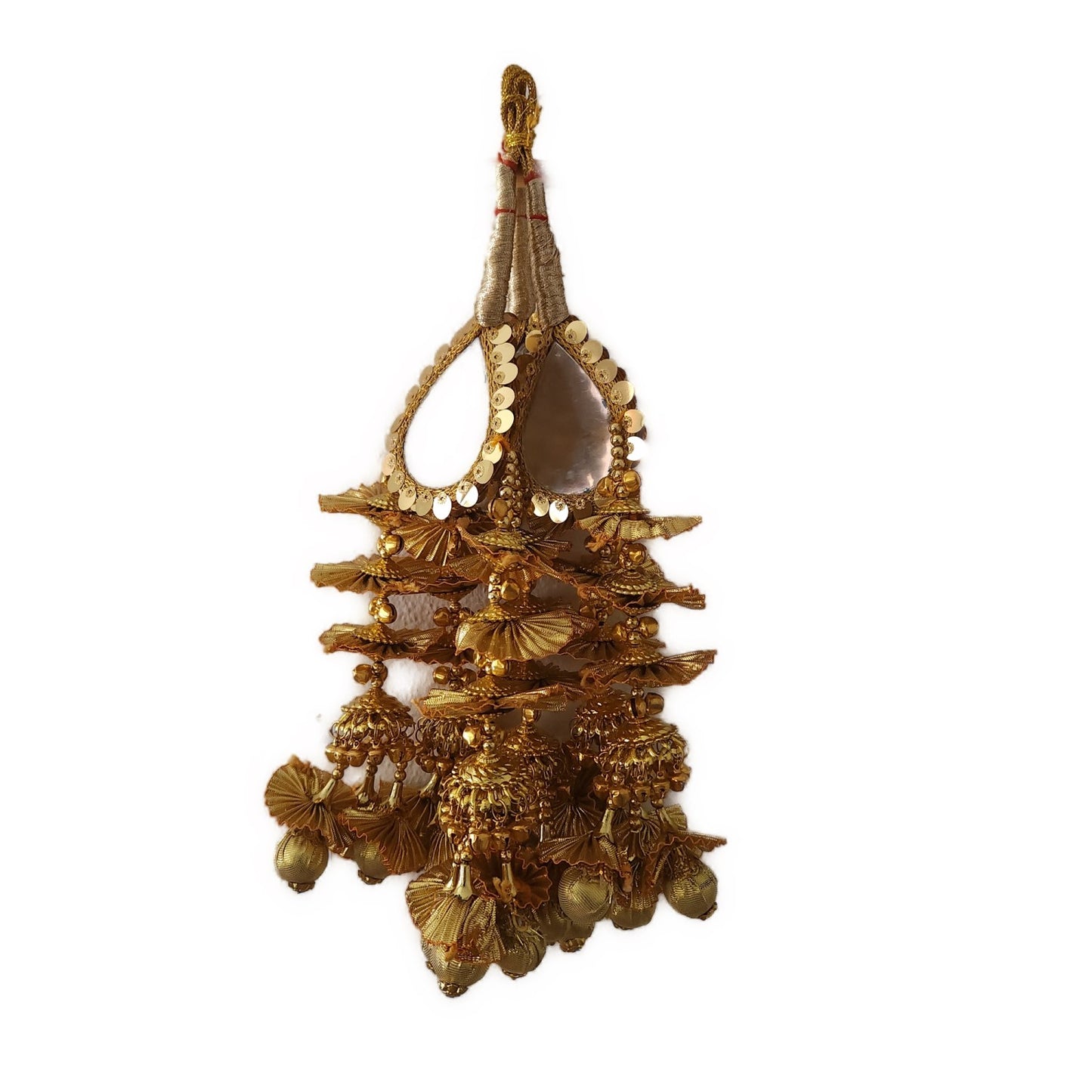 golden-color-raindrop-shape-big-mirror-design