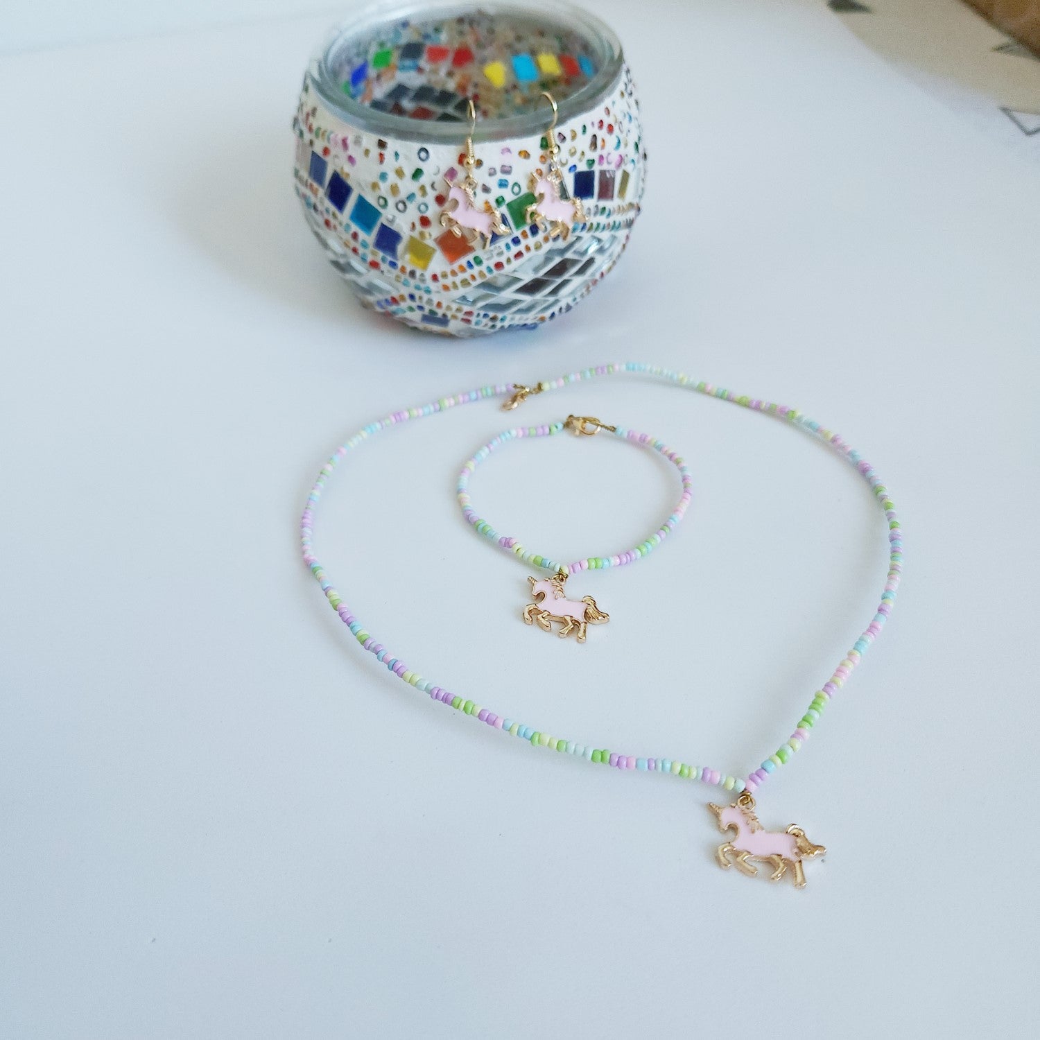 pink-unicorn-earring-necklace-and-bracelet-set