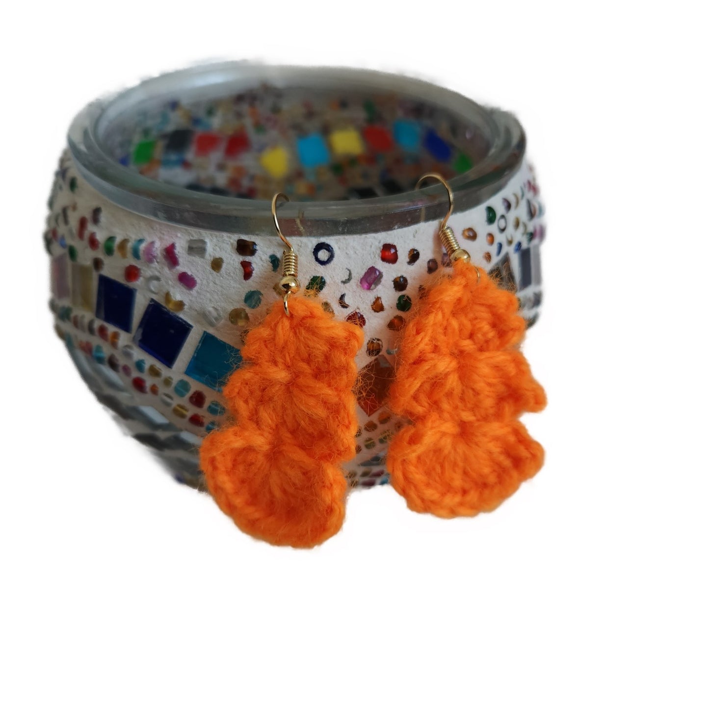 orange-yarn-earrings