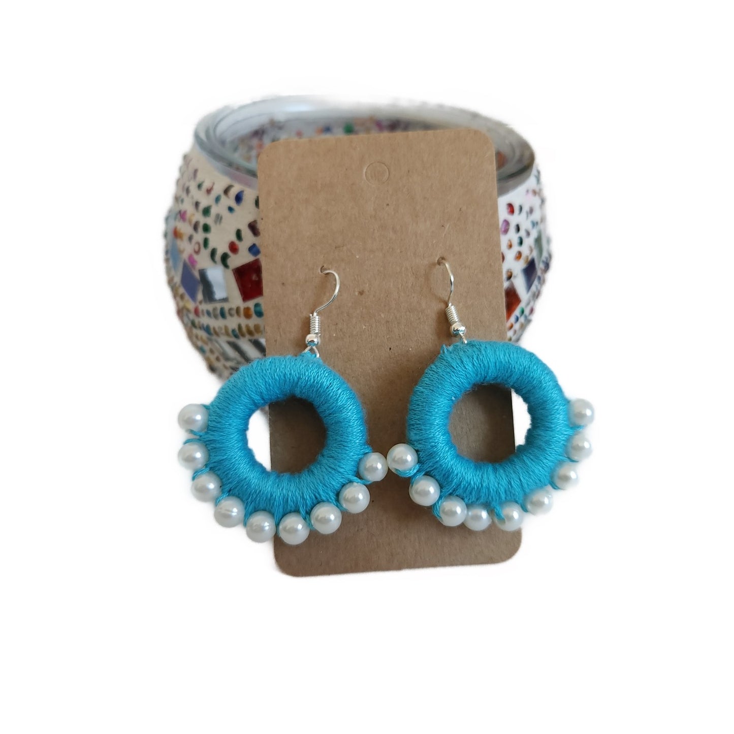 blue-circle-shape-pearl-thread-design-earrings