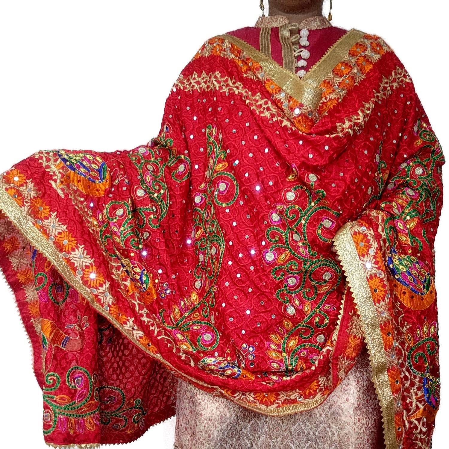 peacock-design-red-color-phulkari