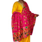 bride-and-groom-velvet-pink-colour-phulkari-duppatta