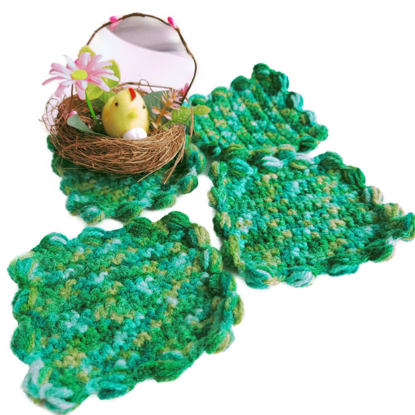 handmade-tea-coaster-green-square-shape