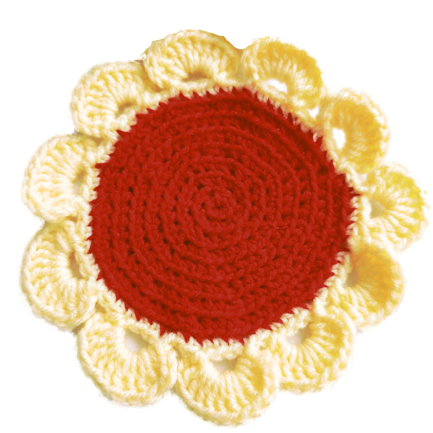 handmade-tea-coaster-red-yellow-flower-circle-shape