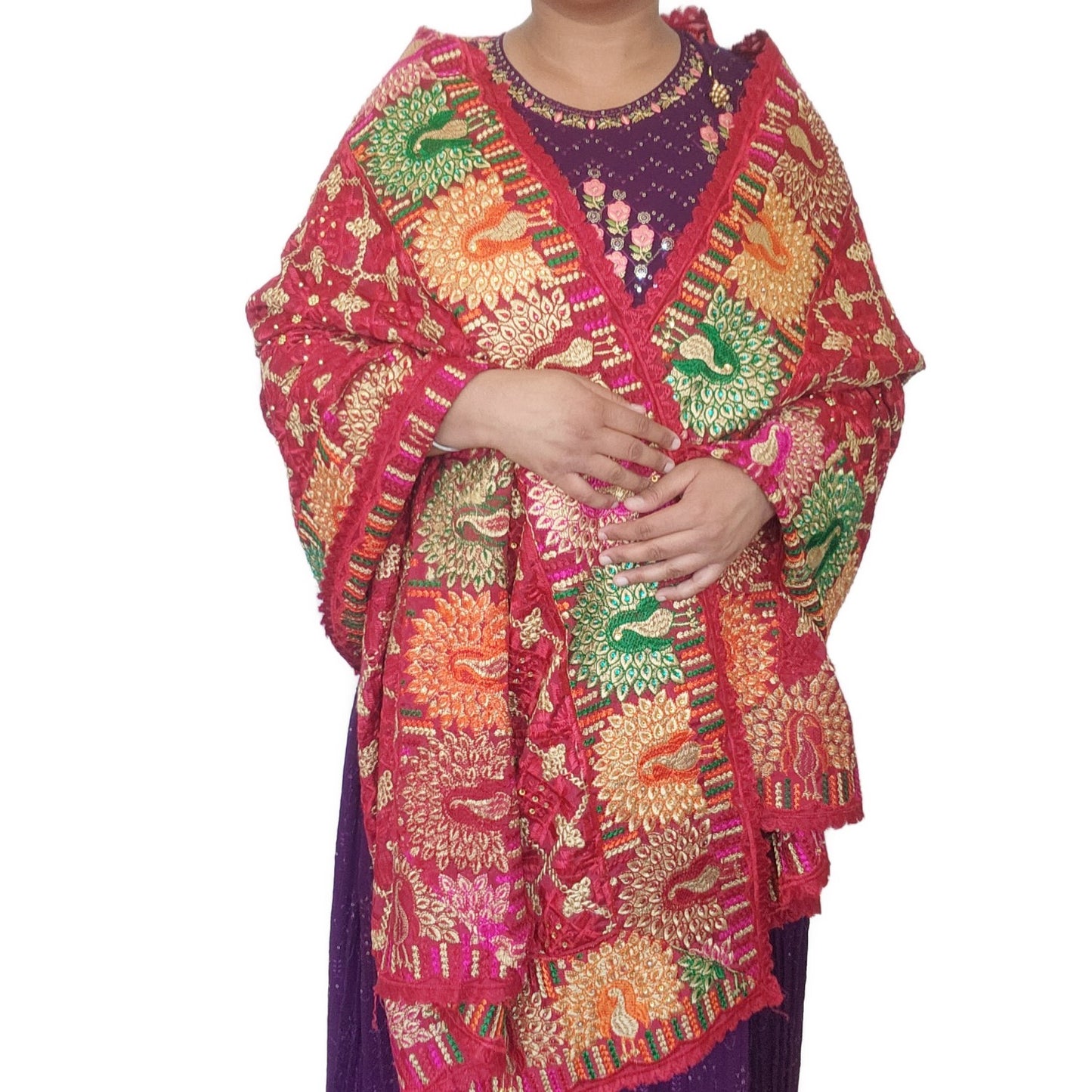 peacock-border-red-phulkari