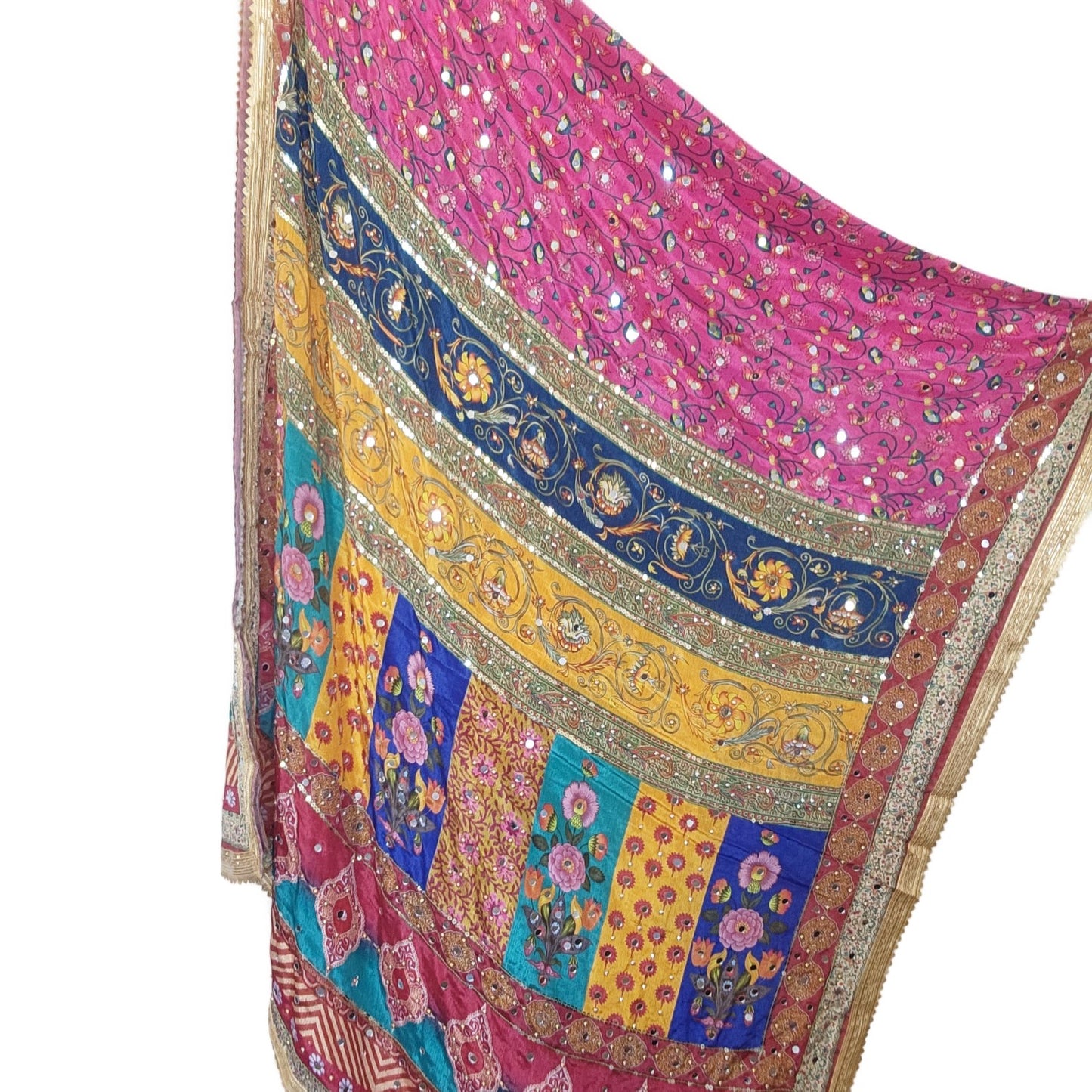 pakistani-silk-heavy-duppatta-pink-multicolor