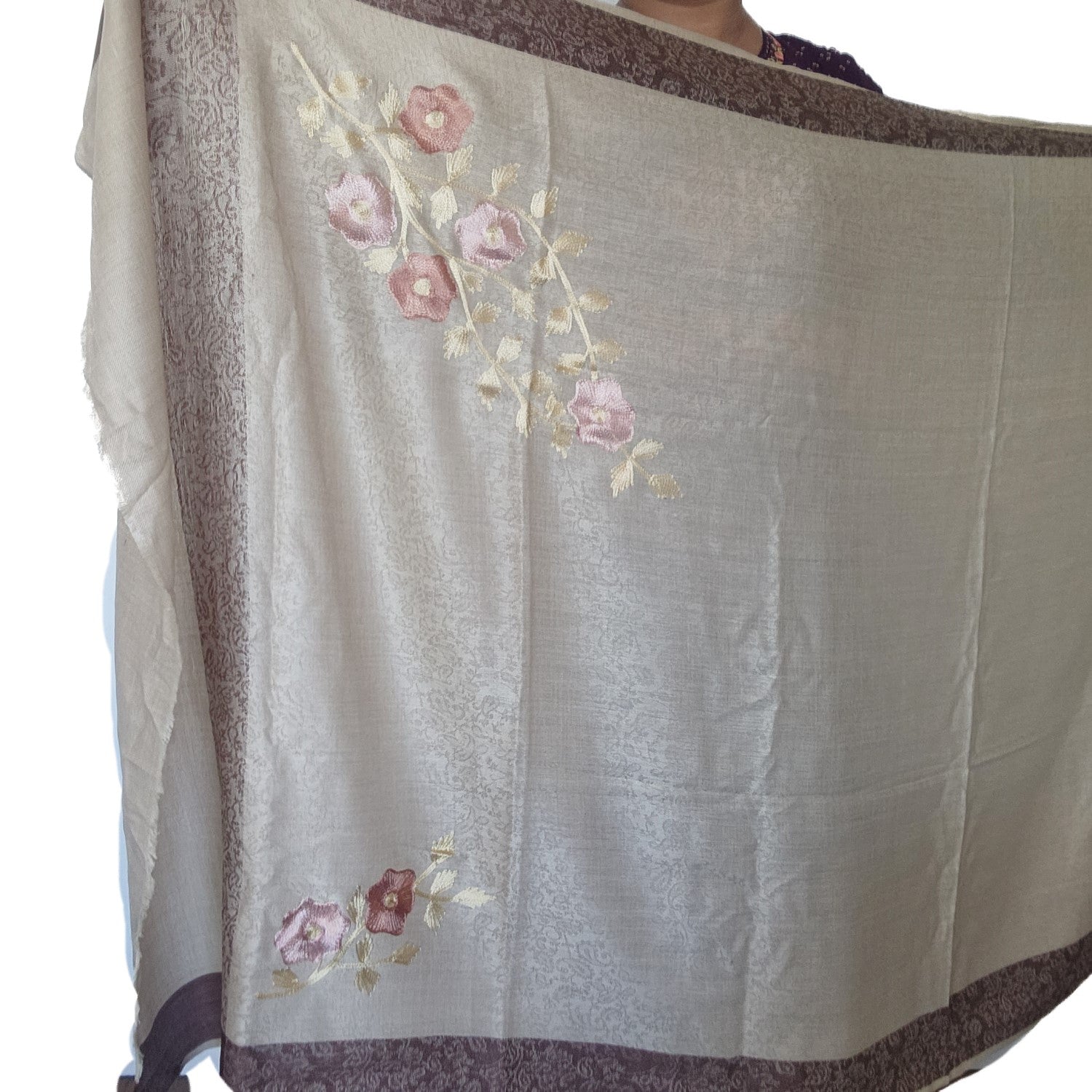 pure-wool-pashmina-shawl-light-brown-with-floral-design-thread-work-with-brown-border